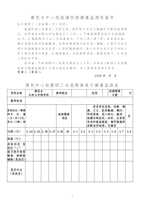 教职工健康监测表-样表