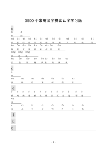 3500个常用汉字(声母排序法)