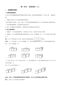 【最新】2019年五年级下册第一单元--观察物体(三)知识点总结及练习