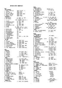 高中文言文人教版必修一至五【通假字】总结归纳梳理