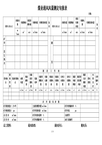 煤矿测风旬报表