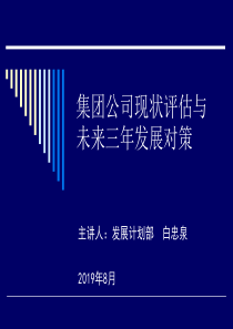 XXXX年集团公司现状评估与未来三年发展对策(PPT47页)