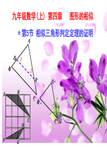 新北师大版九年级数学上册相似三角形判定定理的证明