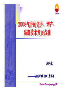 XXXX气井完井、增产、防腐技术发展点滴