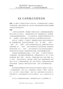 XX企业跨越式发展策划案 （DOC 7页）