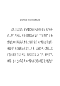 受风险投资青睐WAP网站誓将进行到底