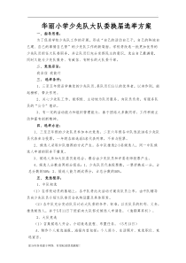 华丽小学少先队大队委换届选举方案