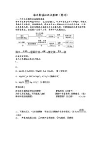 九年级下册海水制镁必背