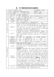 表--异丁醇的理化性质及危险特性