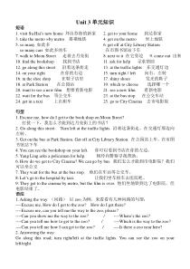 译林英语5下5BU3知识归纳