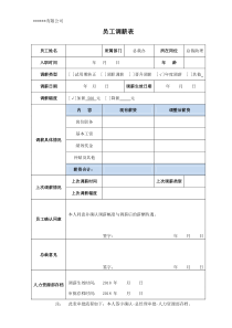 员工调薪表(模板)