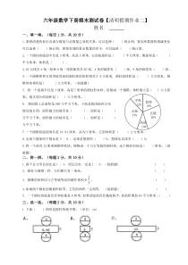 苏教版六年级下册数学期末检测过关试卷哦 (1)