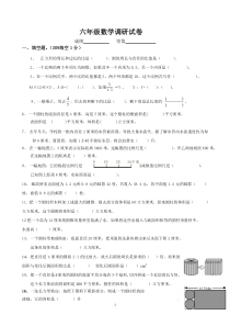 苏教版六年级下册数学期中检测过关试卷哦 (11)