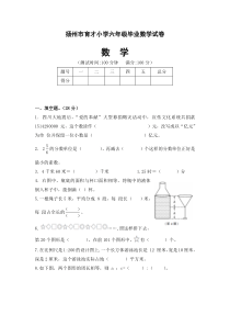 苏教版小学数学六年级下册小升初毕业模拟卷 (9)