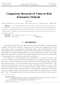 在险风险值估计方法的比较研究(英文)