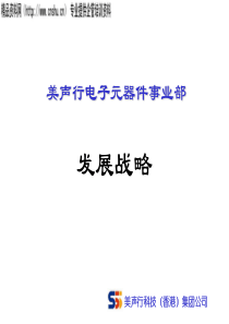 XX电子公司发展战略（PPT26页）