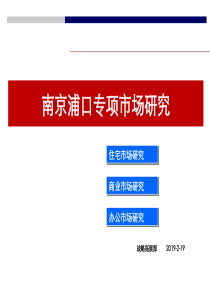 2019南京浦口房地产专项研究