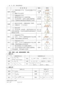 高一数学必修二第一章知识点总结