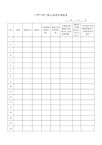 土地情况调查表