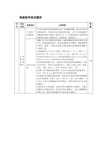 系统软件技术要求