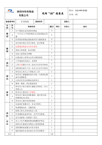 6S检查表【标准版】