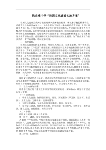 陈袁滩中学“校园文化建设实施方案”