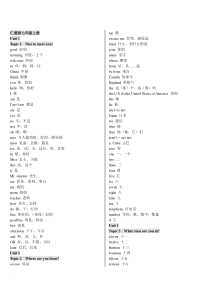仁爱版初中英语单词表(全)
