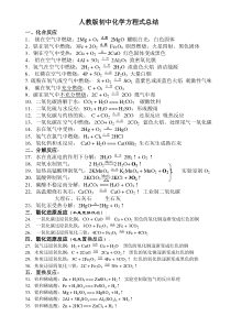 (完整word版)人教版初中化学方程式总结