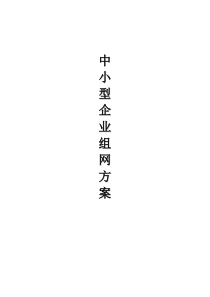 中小企业组网方案(转)