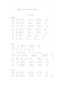 部编版一年级下册生字词、组词(拼音版)