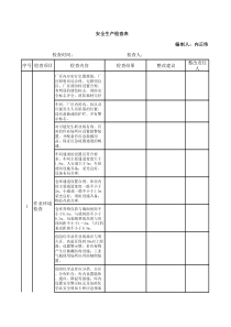 小微企业安全检查表