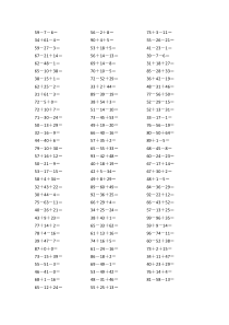 100以内连加连减打印版-100题