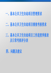 孕产妇和岁儿童保健项目管理和绩效考核