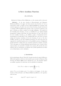 A Sieve Auxiliary Function