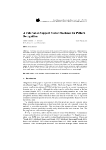 A Tutorial on Support Vector Machines for Pattern 