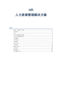 人力资源管理(HR)解决方案