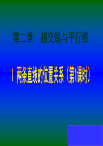 新人教版七年级下数学课件2.1两条直线的位置关系