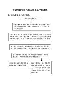 成都信息工程学院主要学生工作流程