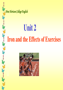 Unit 2 Iron and the effects of exercise