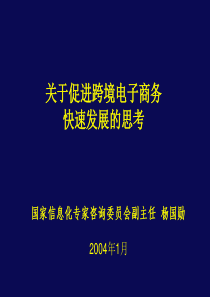 1-杨国勋-关于加快跨境电子商务发展思考