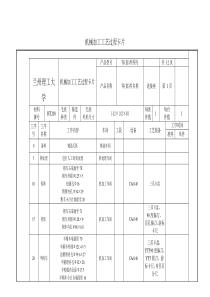 机械制造连接座工序卡