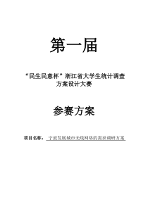 宁波发展城市无线网络的需求调研方案