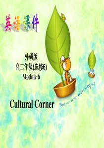 外研版高中英语选修六Module6第八课时Cultural corner