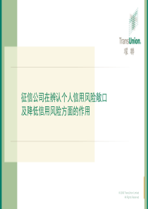 征信公司在辨认个人信用风险敞口及降低信用风险方面的作用