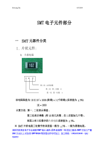 SMT贴片 SMT电子元件培训教程