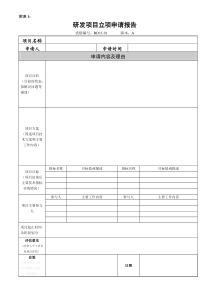 研发项目管理制度表格