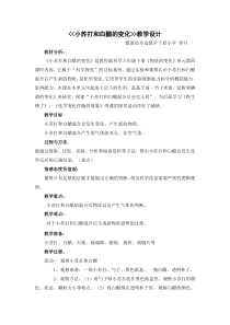 小苏打和白醋的变化教学设计