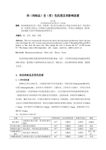 肉(肉制品)的呈色机理及其影响因素