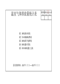 温室气体排放量统计表