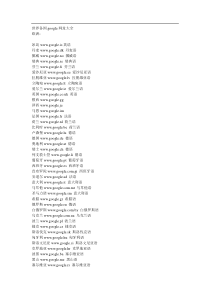 世界各国google网址大全
